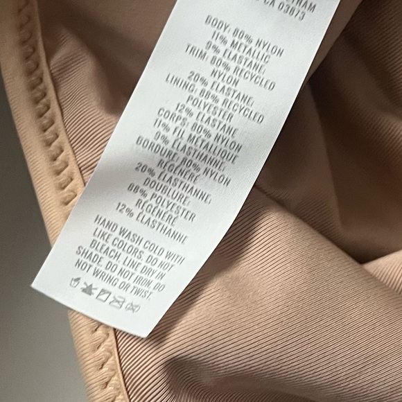 Aerie • NWT Gold Beige Sparkle Cutout One Piece Swimsuit - Picture 14 of 15